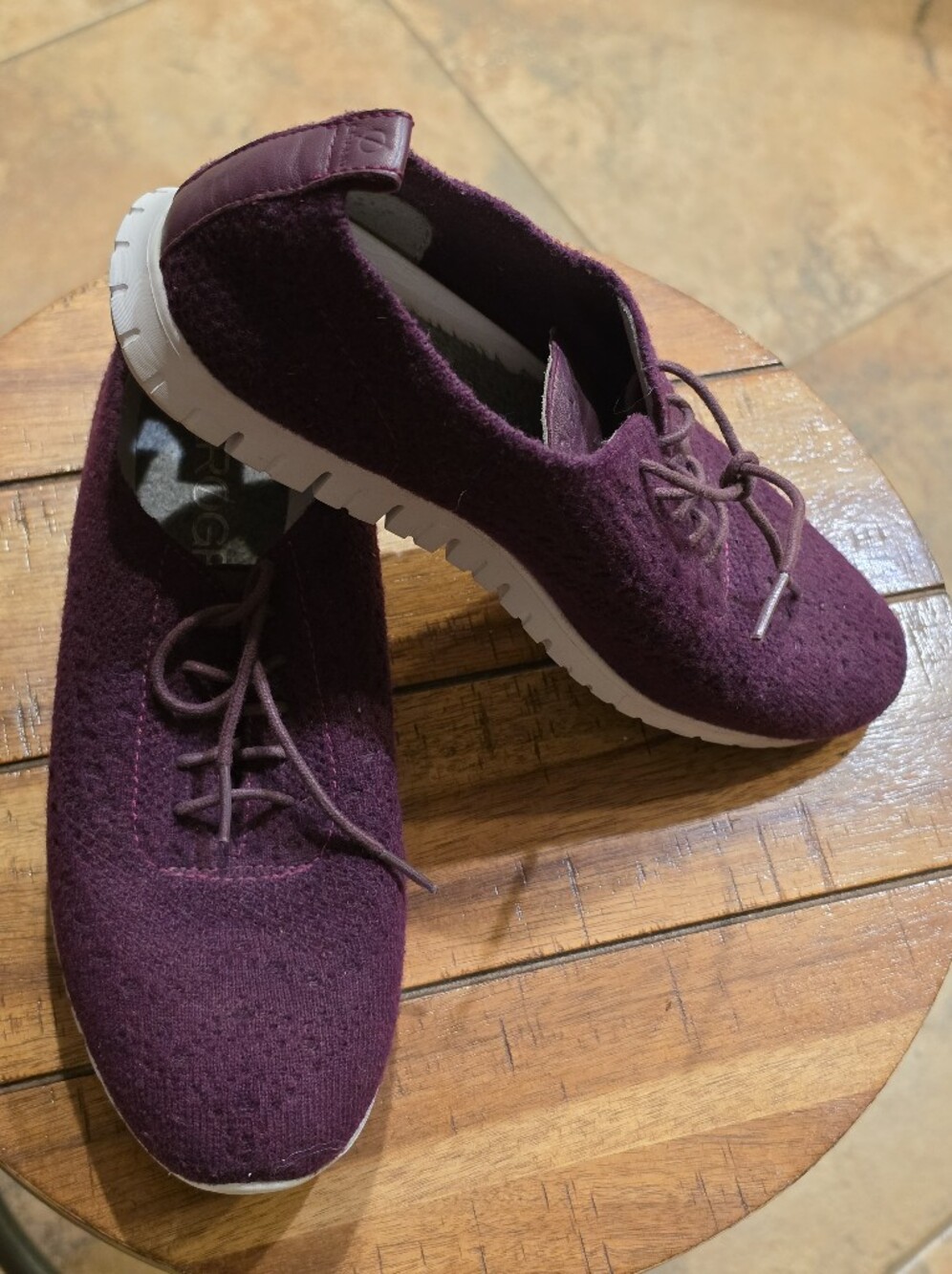Cole Haan Women's Zerogrand Sneakers in Deep Plum with White Sole